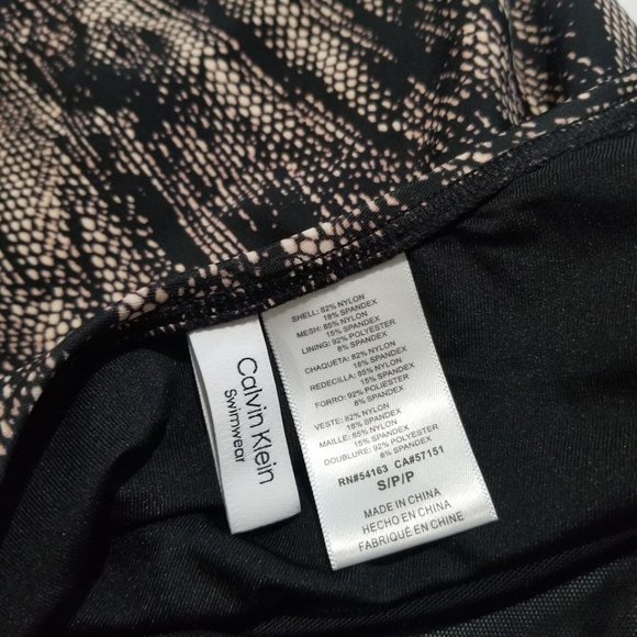 Calvin Klein Printed Twist Tummy-Control Tankini Top Size Small - Picture 8 of 9